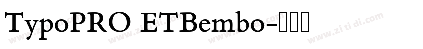 TypoPRO ETBembo字体转换